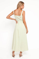 Amberlyn Maxi Dress Green Gingham