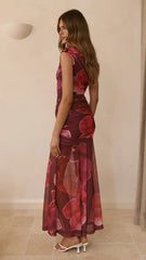 Delara Maxi Dress Fuchsia