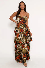 Benny Maxi Dress Rust Olive
