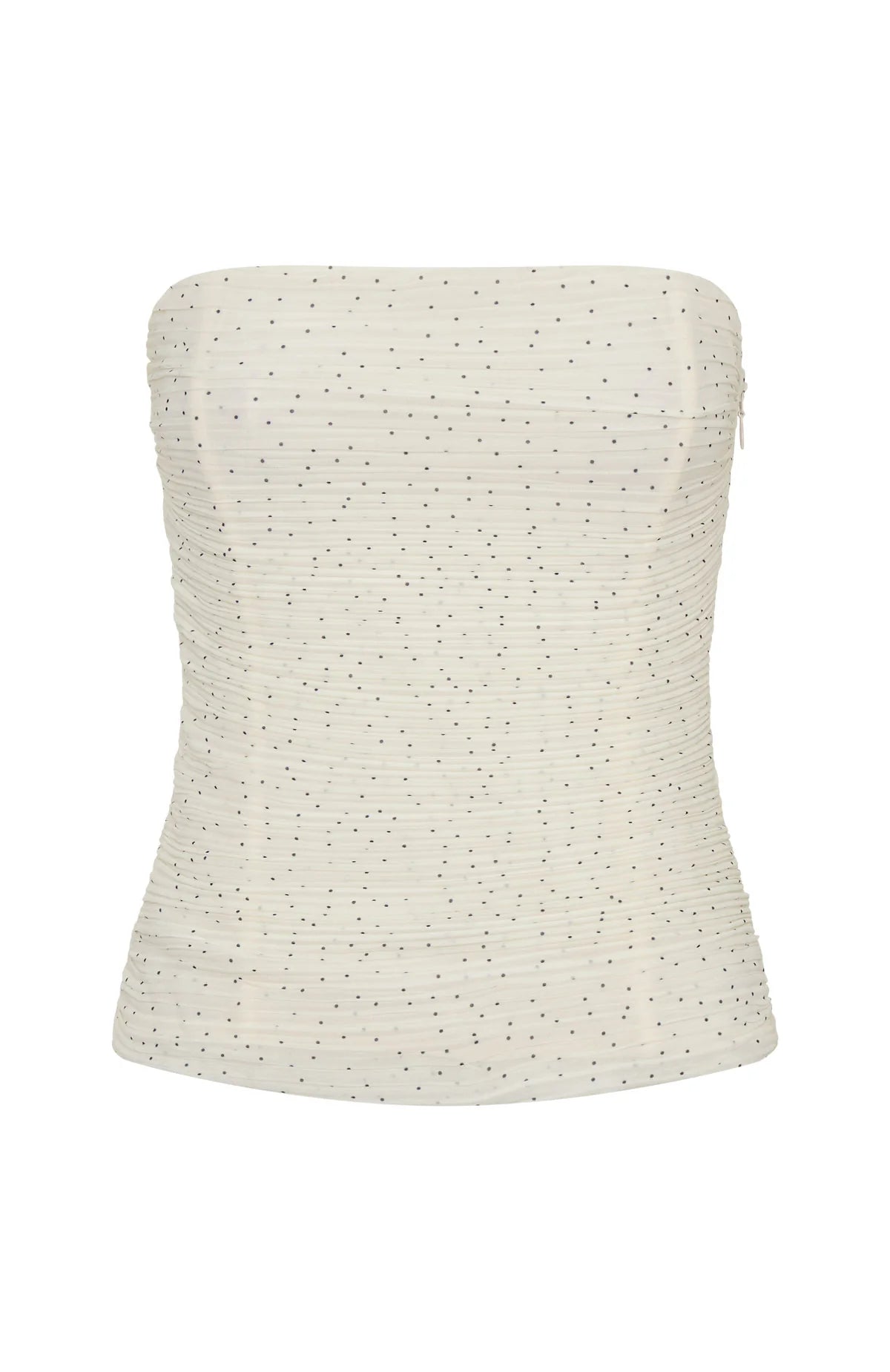 Camp Crush Strapless Bustier Cream Black Polka Dot