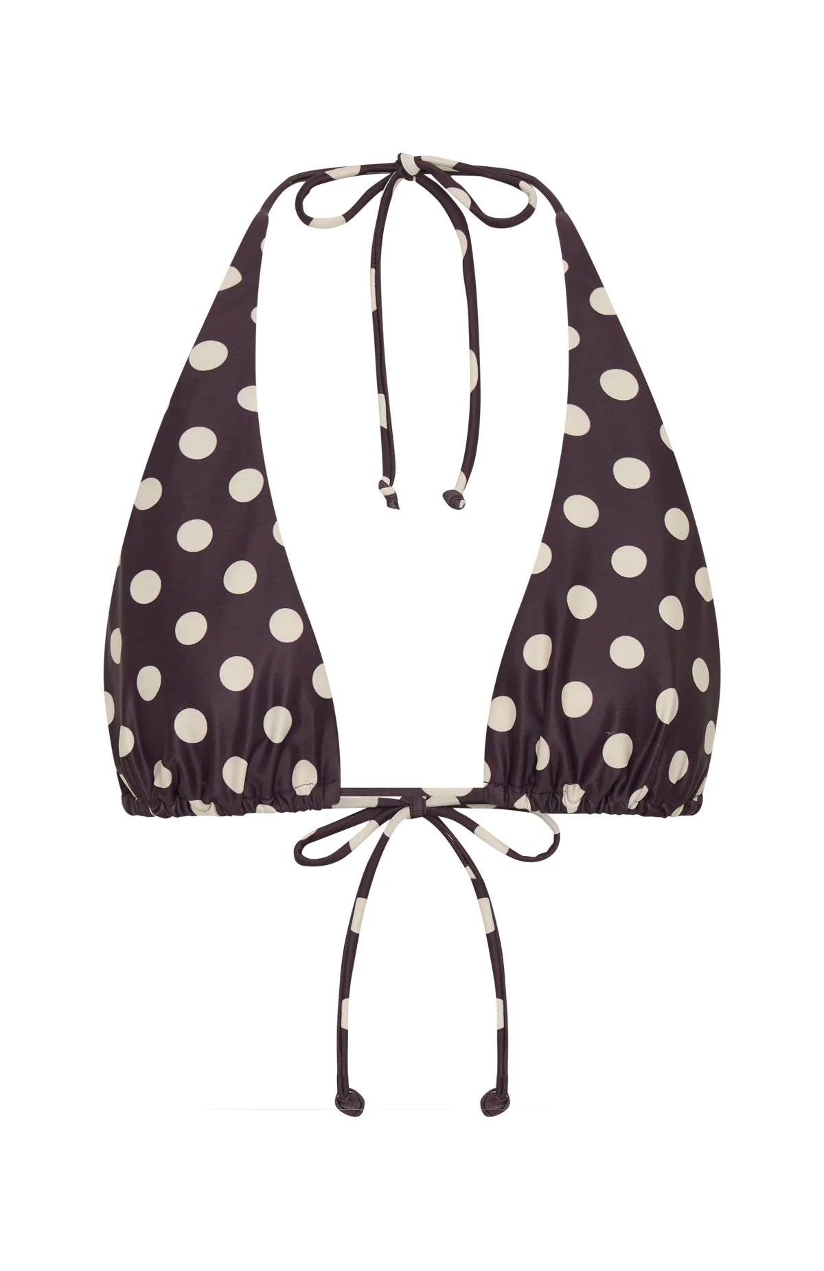 Danica Bikini Top Choc Cream Polka Dot