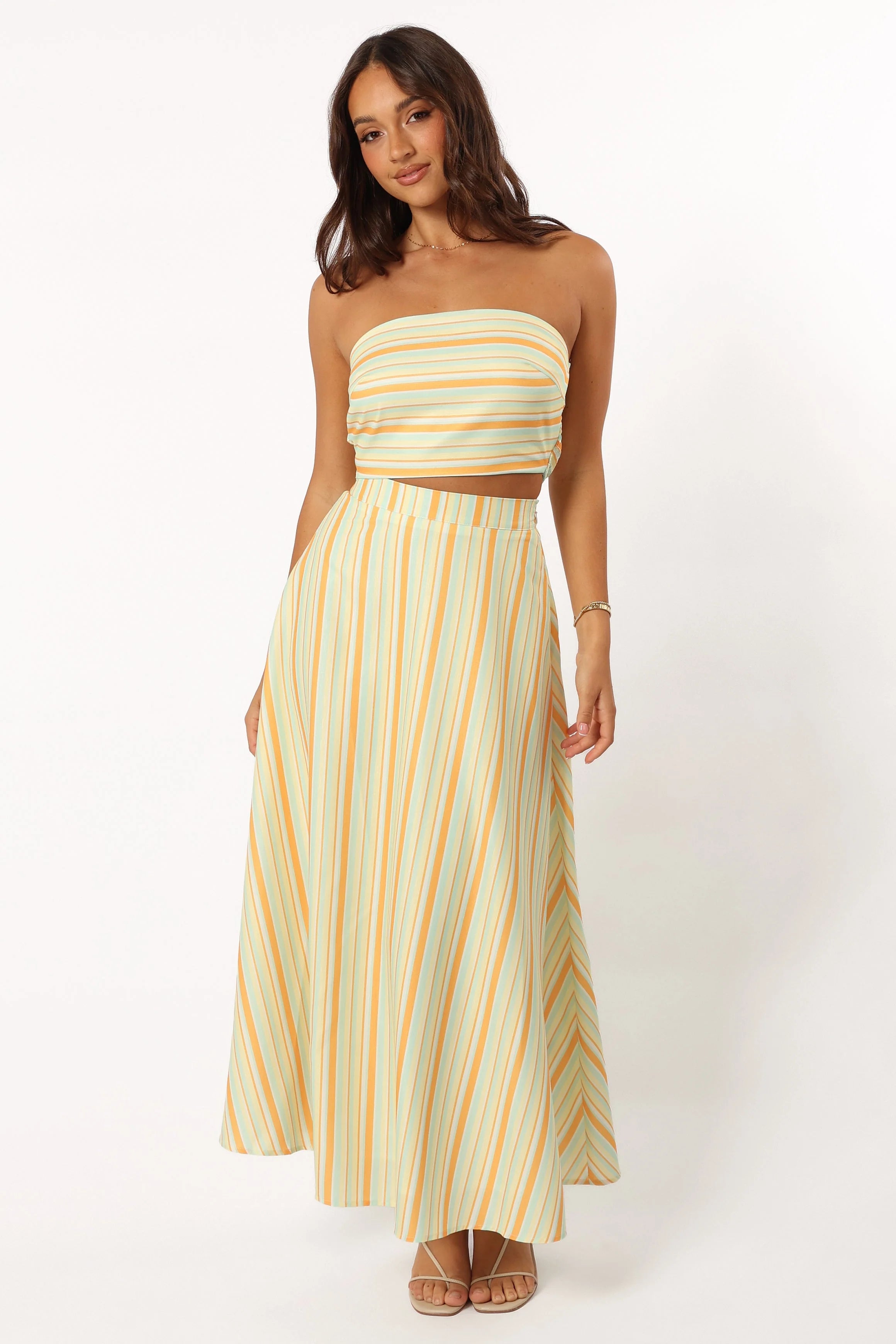 Serafina Two Piece Set Orange Stripe