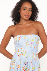 Wren Jumpsuit Cornflower Blue Floral