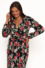 Minelli Pleat Top Black Rose
