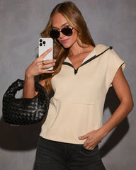 Serena Half Zip Hooded Sweatshirt