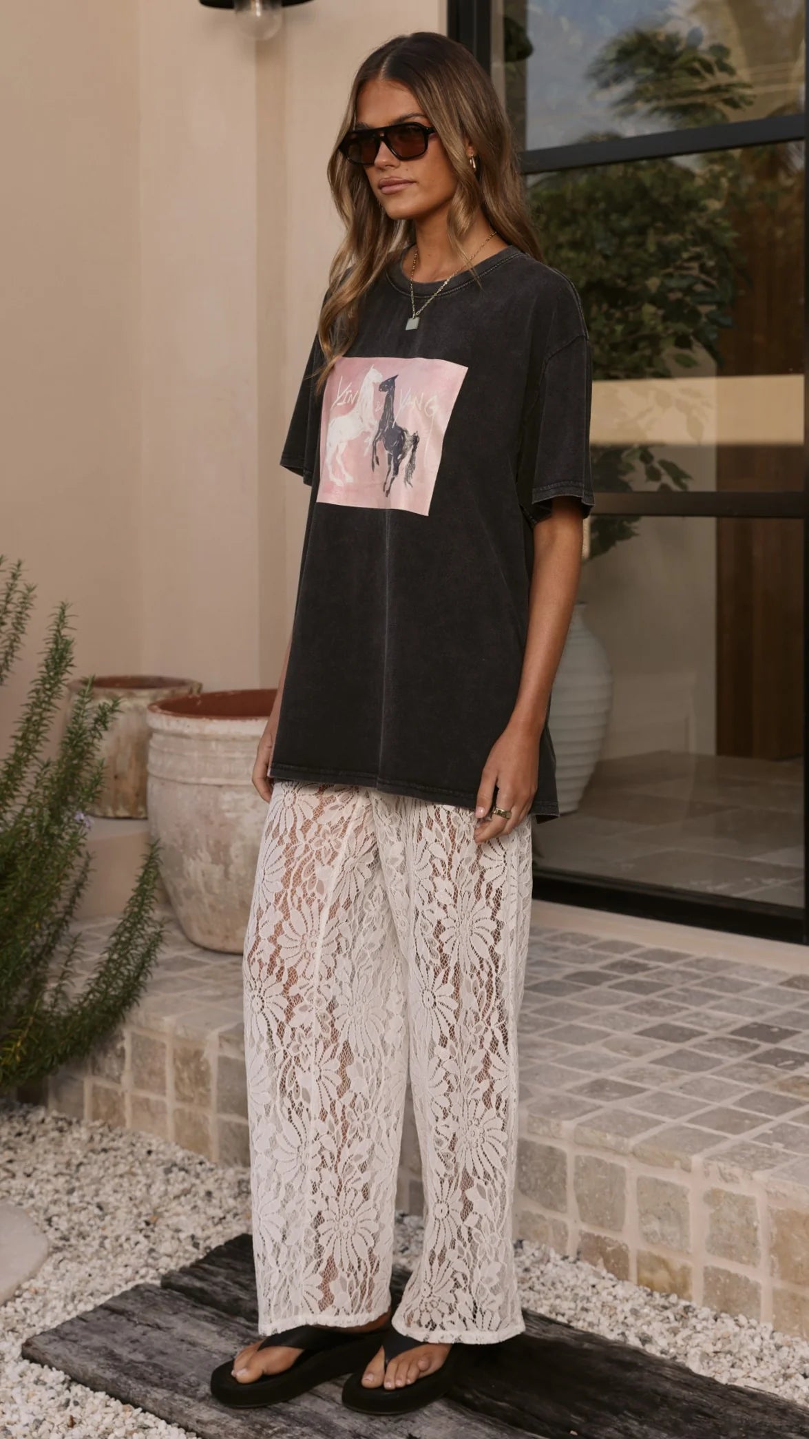 Avery Oversized Tee Washed Black