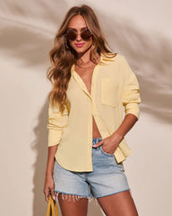 Seaberry Collared Button Down Top