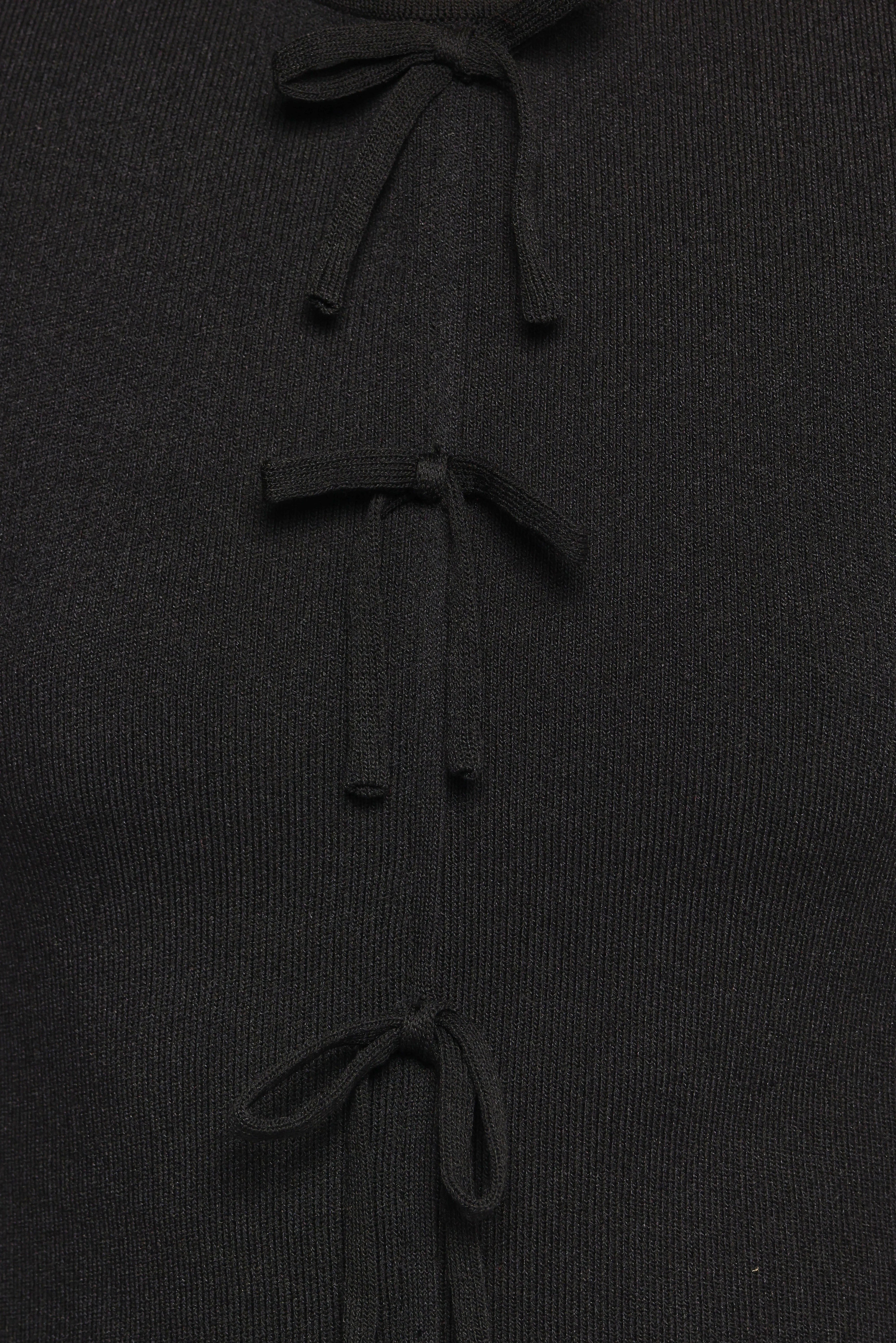 Milani Bow Knitted Top Black