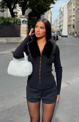 All Bundled Up Knit Cardigan Black