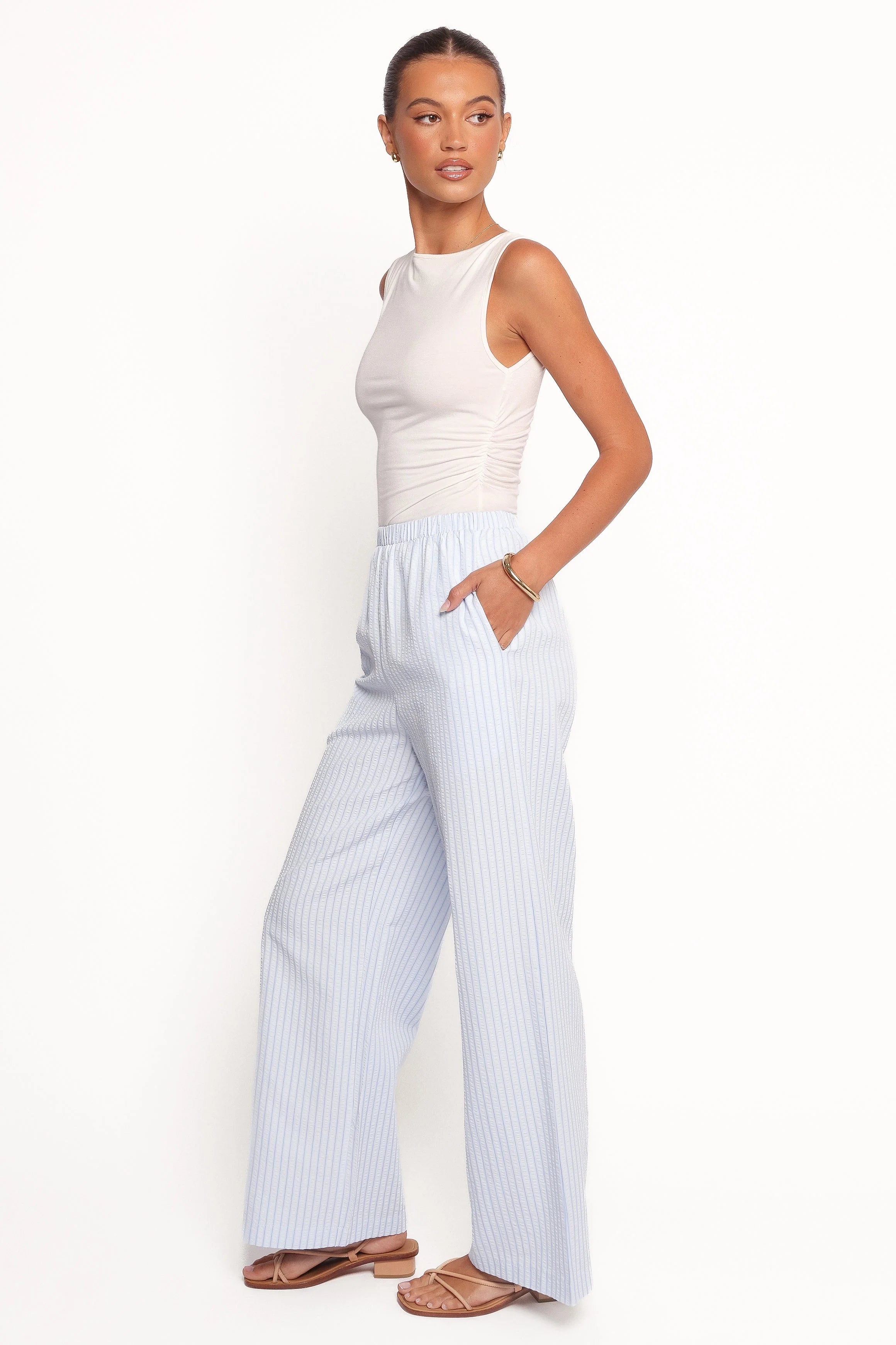 Peyton Striped Pant Blue