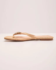 Tide Crush Raffia Seashell Charm Sandals