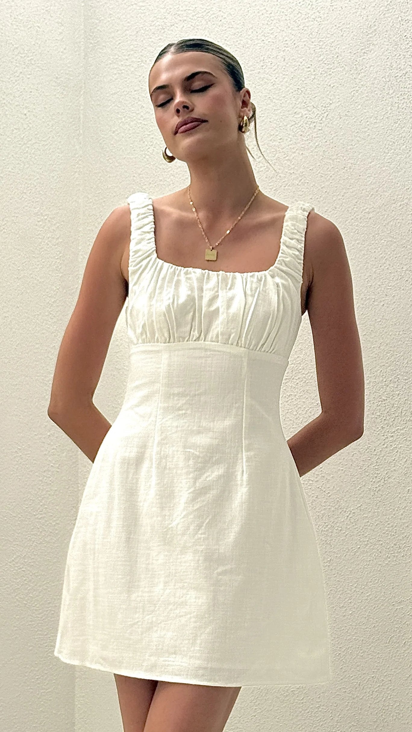 Adley Mini Dress White