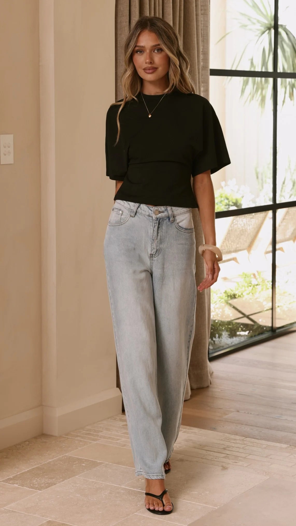 Tarah Straight Leg Jeans Light Blue Denim
