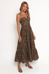 Ayana Midi Dress Leopard