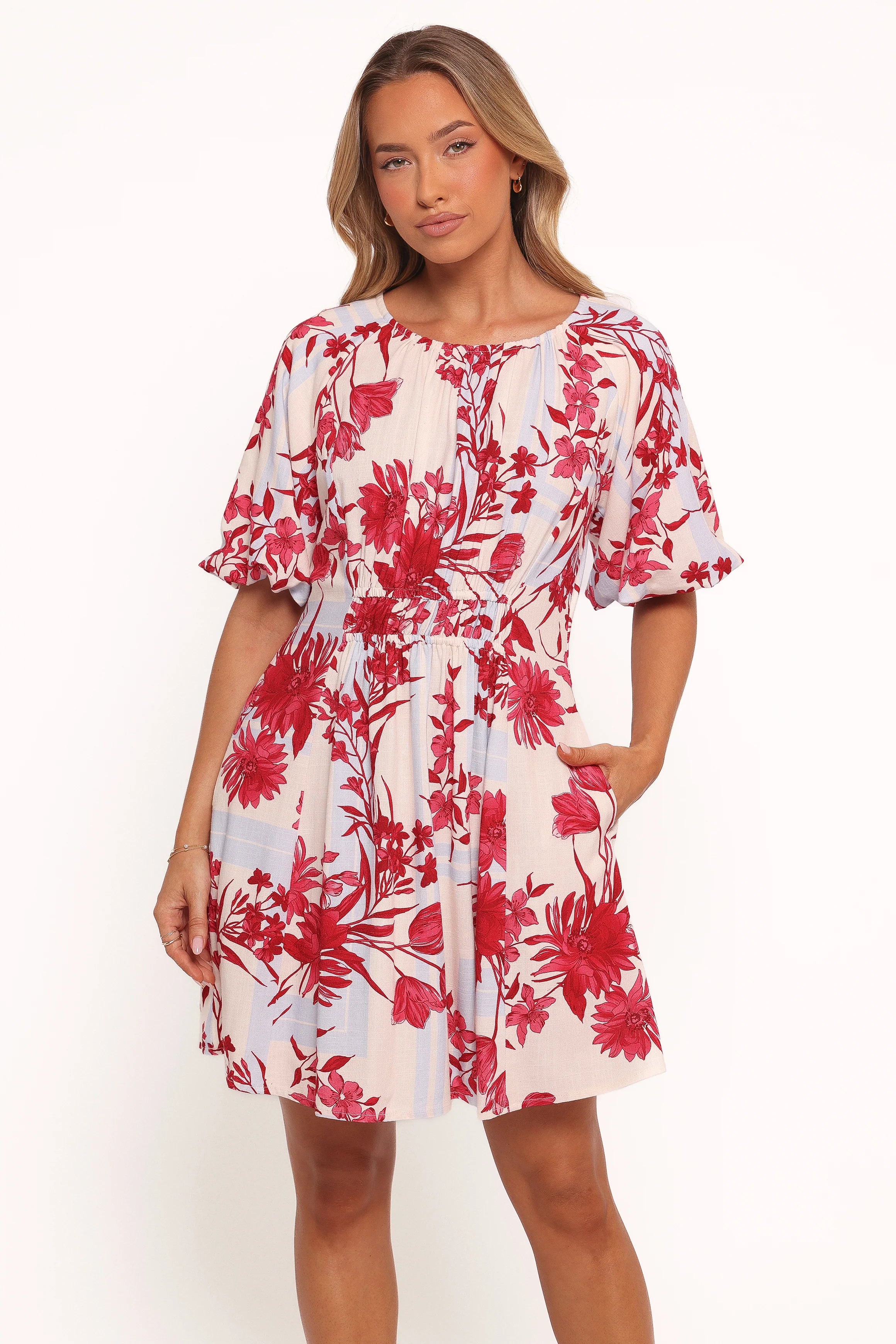 Simmons Mini Dress Fuchsia Floral