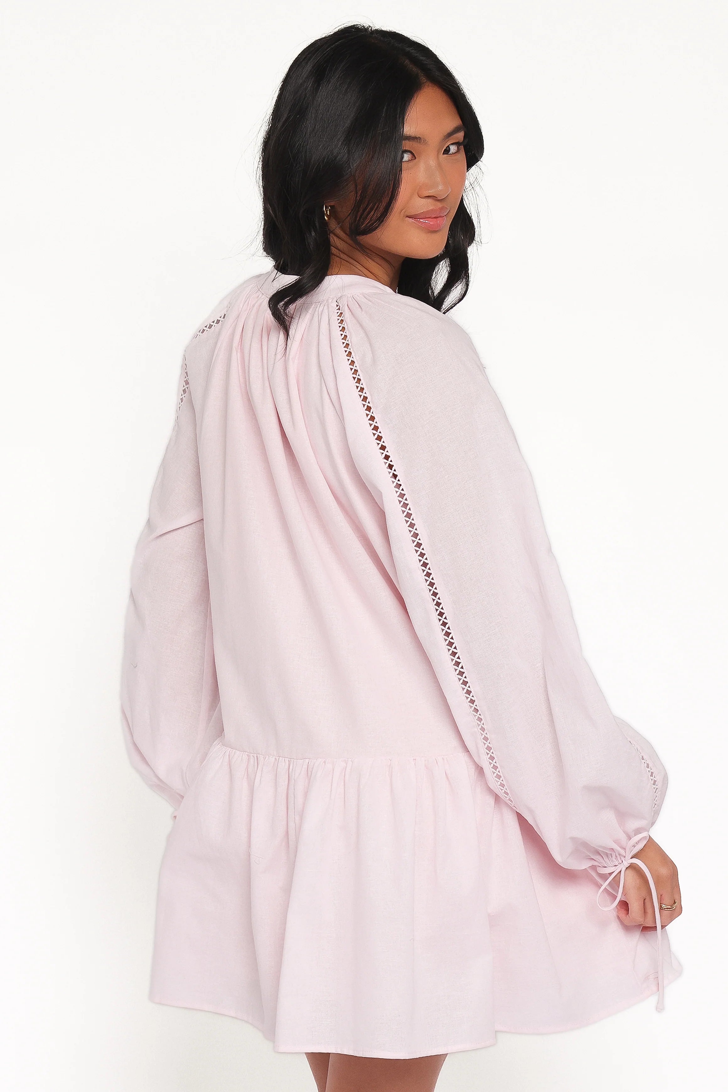 Hart Long Sleeve Mini Dress Pink