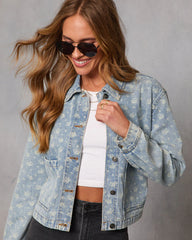 Abegail Printed Denim Jacket