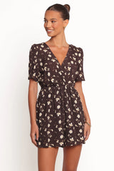 Raschelle Romper Brown Ditsy