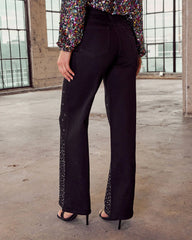 City Pulse Stretch Embellished Straight Leg Jeans