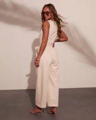 Desert Glowgirl Waist Tie Jumpsuit