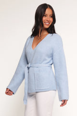 Mika Wrap Cardigan Blue