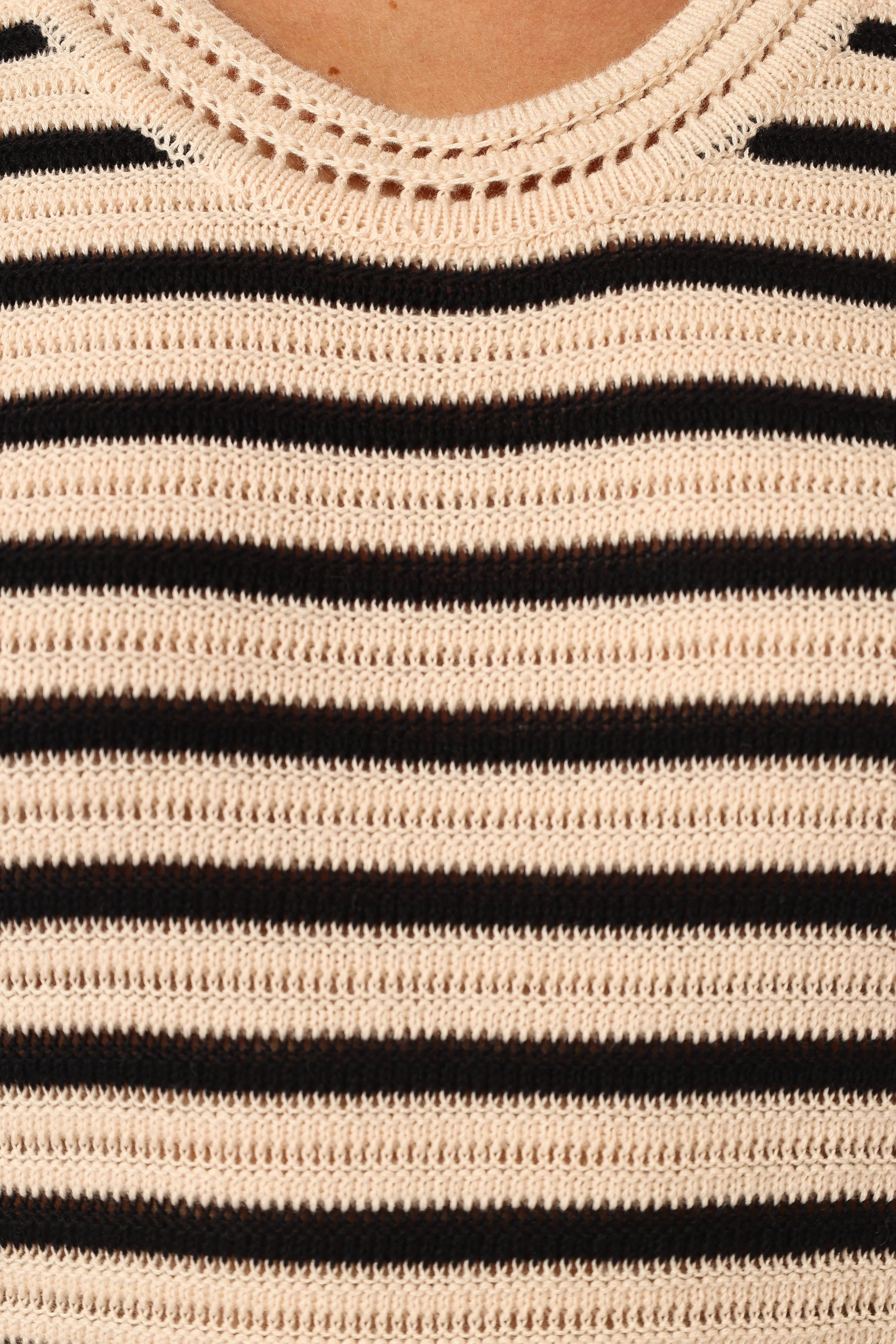 Cherie Knit Top Sand Black