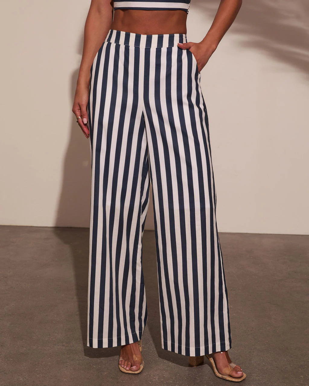 Liberty Lane Striped Wide Leg Pants