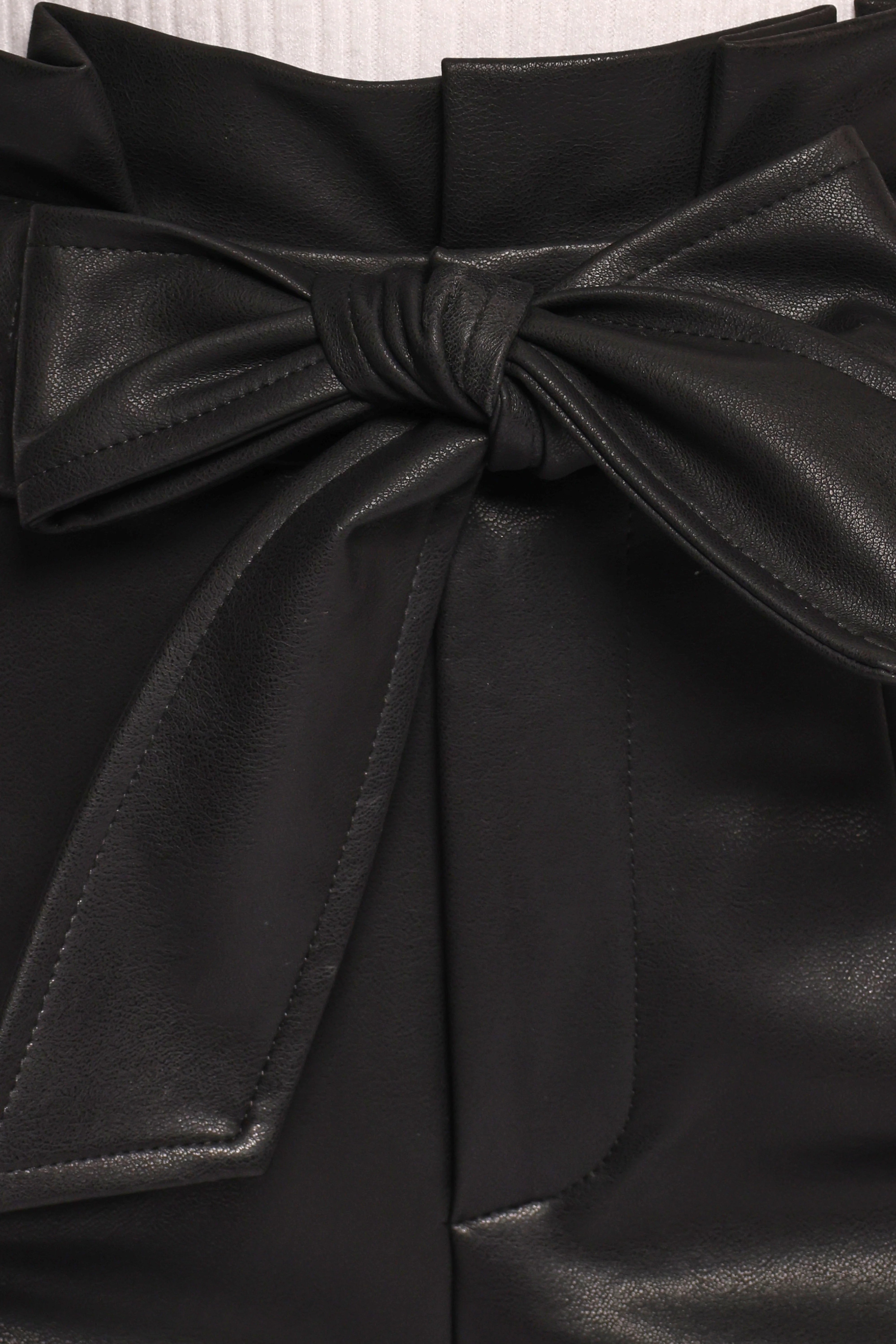 Kieran Faux Leather Pant Black