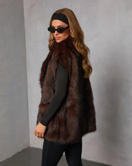 Frosted Berry Faux Fur Vest