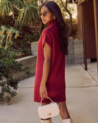 Roslie Shift Mini Sweater Dress