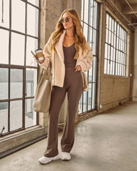Iylah Contrast Trim Sherpa Coat
