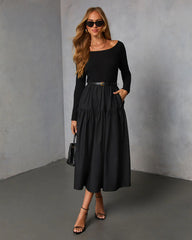 Fallow Field Belted Midi Dress