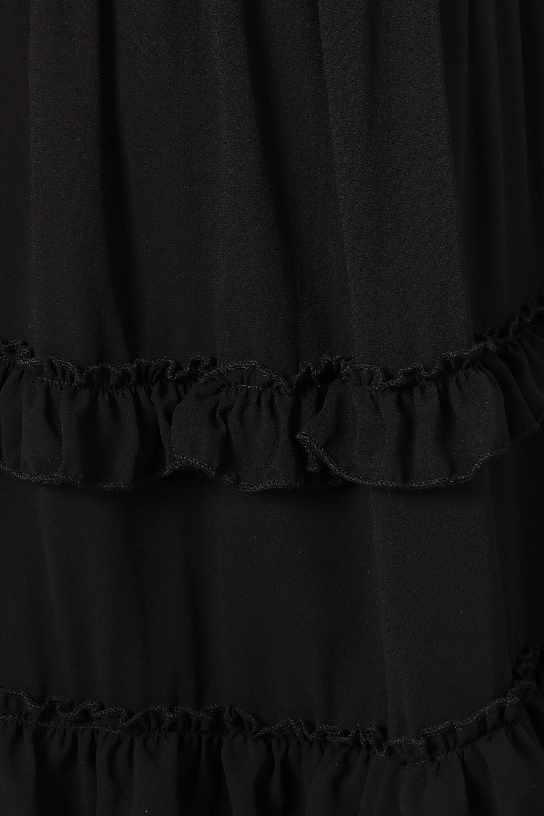 Marli Ruffle Midi Dress Black