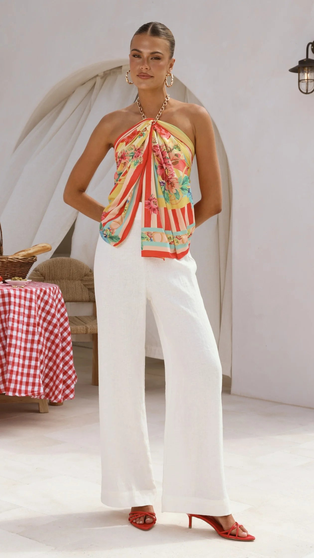Imogen Scarf Positano Red
