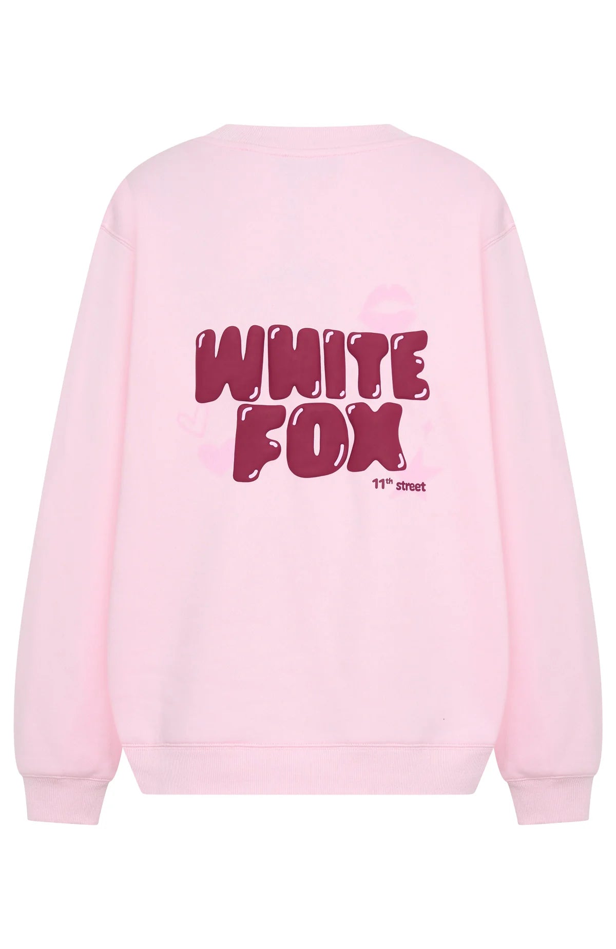 11th Street Sweet Kisses Oversized Sweater Pink Sugar