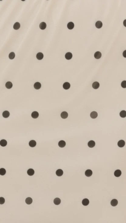 Onella Semi Sheer Maxi Skirt Cream Black Polka Dot