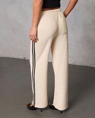 Quiet Day Striped Straight Leg Sweatpants
