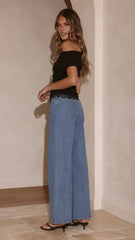 Ellery Straight Leg Jeans Mid Blue