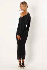 Loeve Long Sleeve Midi Dress Black
