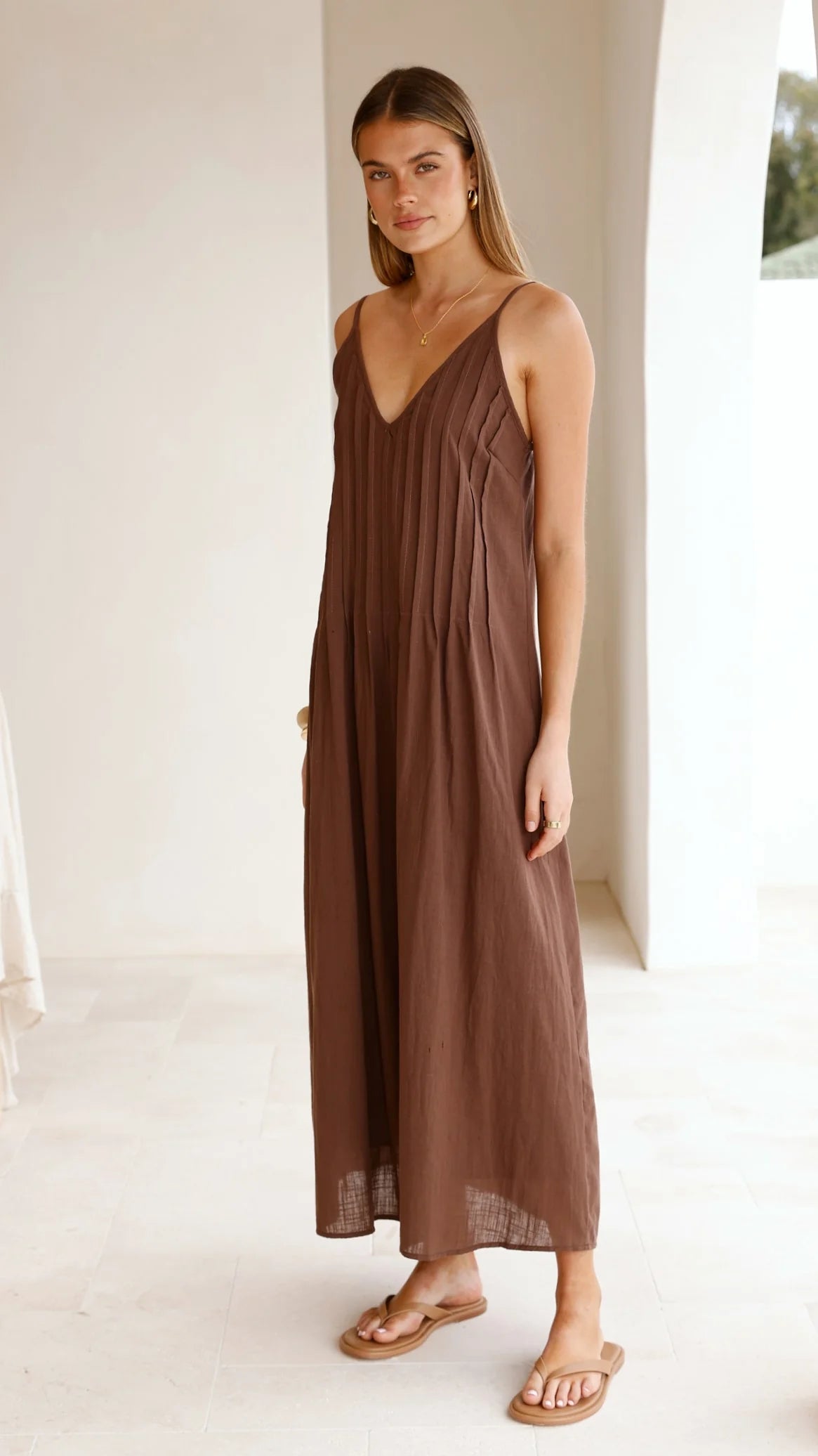 Aspen Maxi Dress Chocolate
