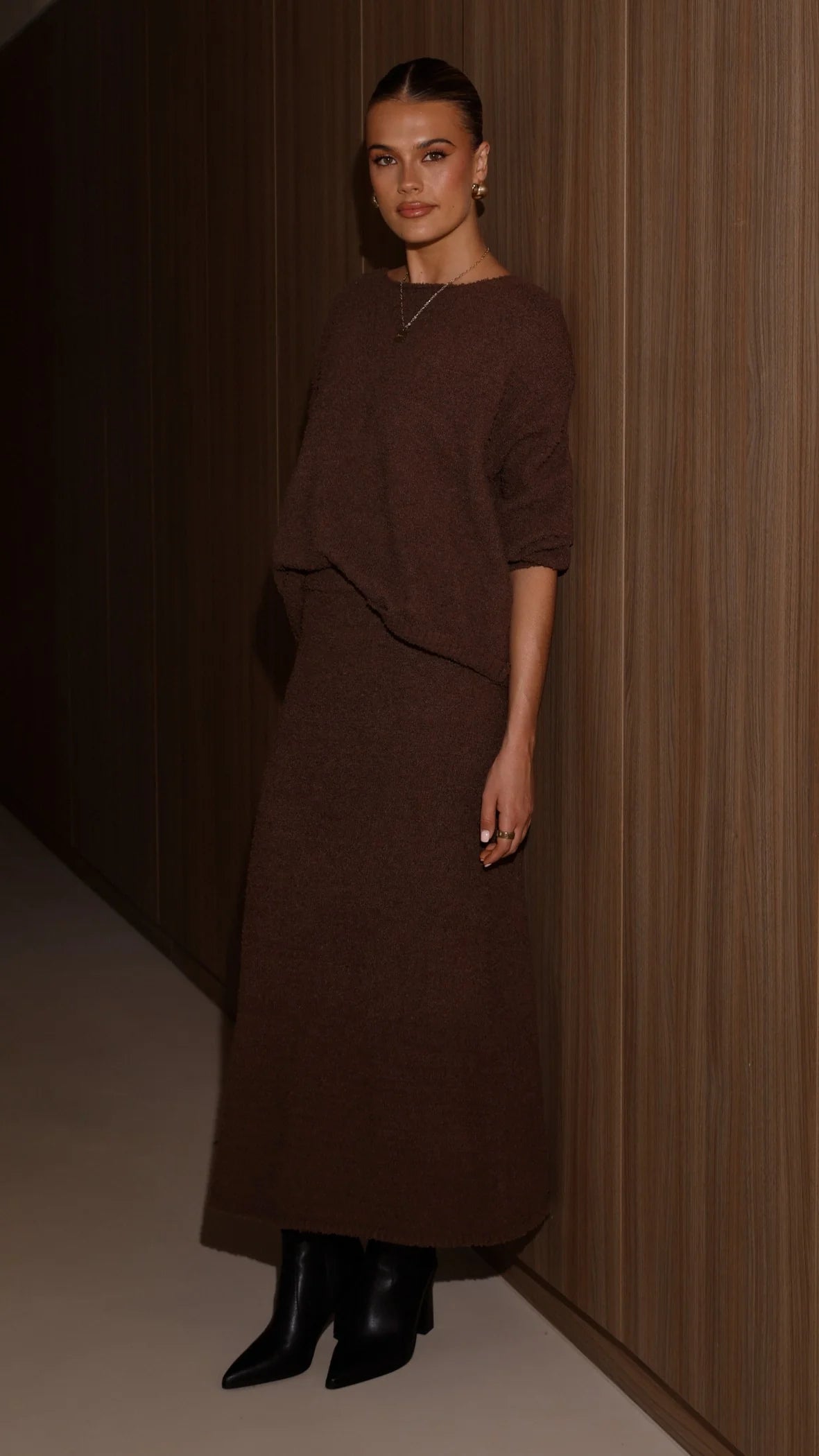 Cohen Knit Jumper Chocolate
