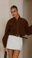 Sloane Bomber Jacket Dark Chocolate