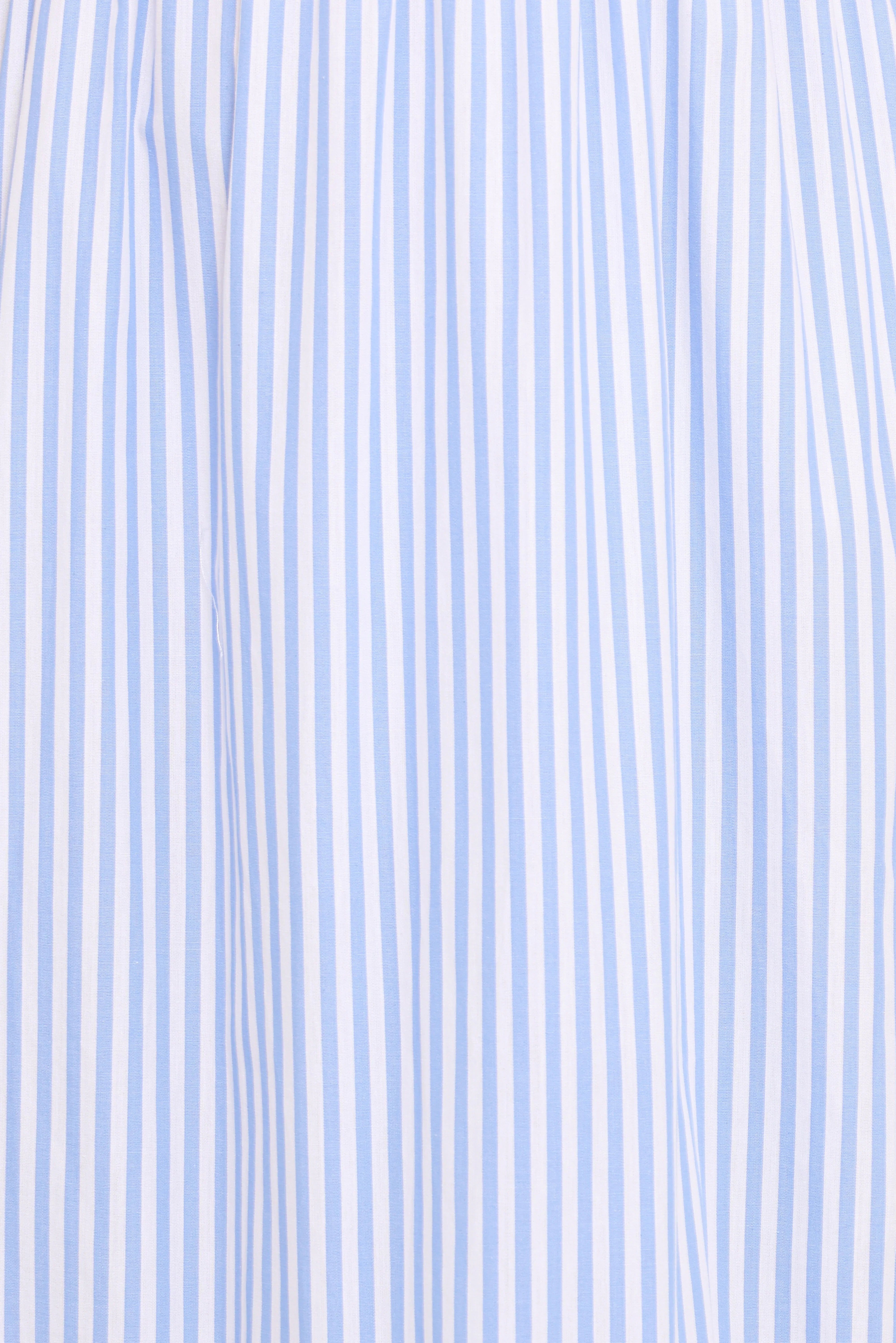 Steele Puff Sleeve Midi Dress Blue Stripe