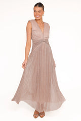 Cara Maxi Dress Rose Gold