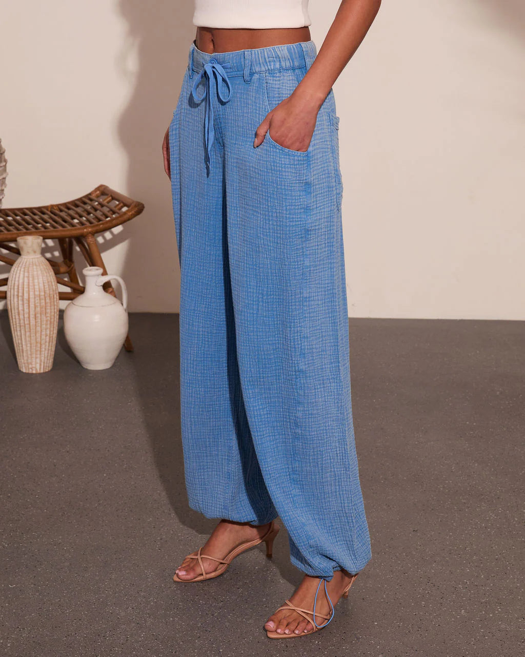 Loela Mid Rise Drawstring Joggers