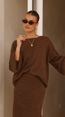 Cohen Knit Jumper Chocolate