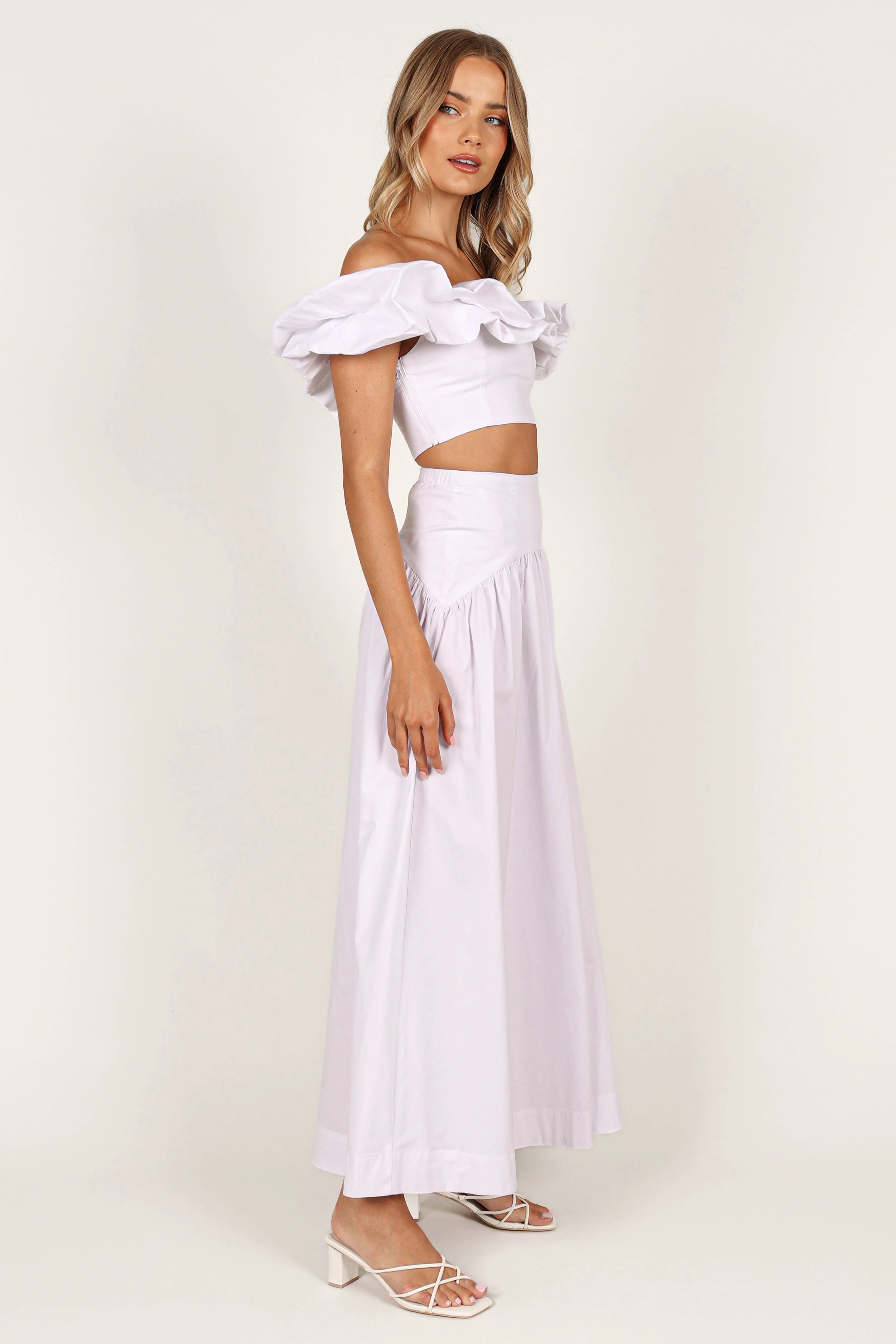 Savannah Maxi Skirt White