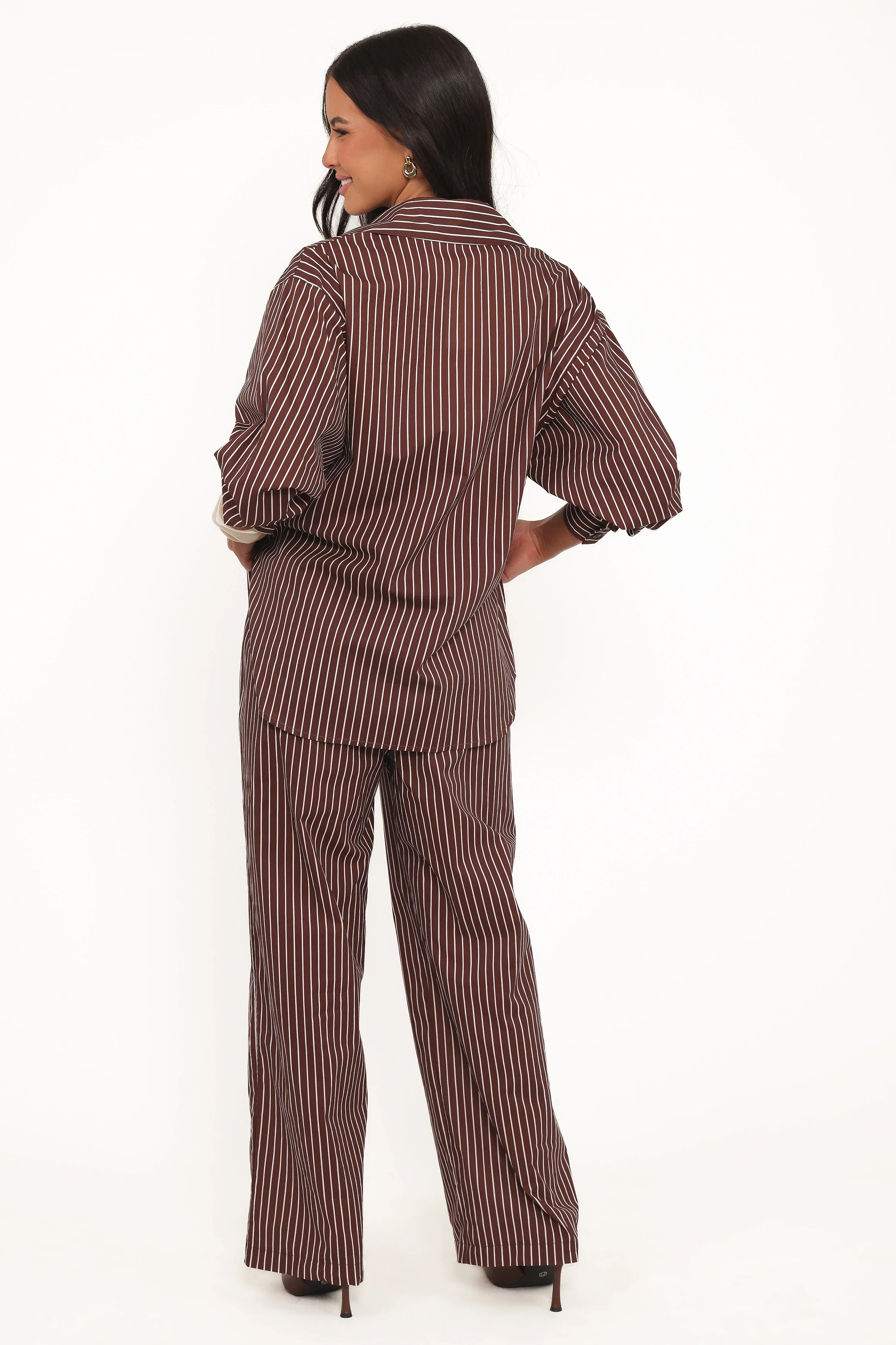 Darya Pants Chocolate Stripe