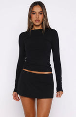Lose You Long Sleeve Top Black