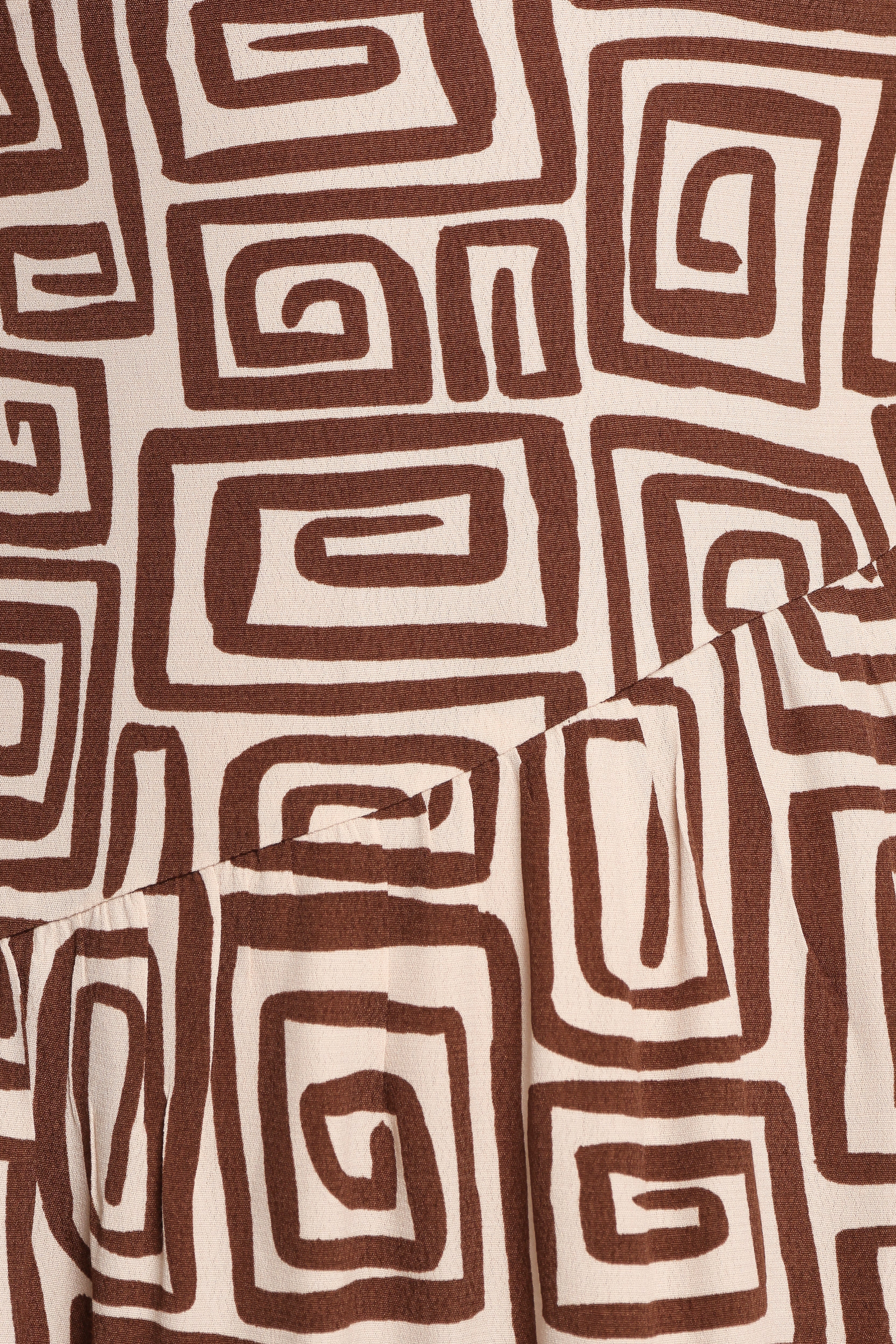 Sheridan Long Sleeve Mini Dress Chocolate Brown Print